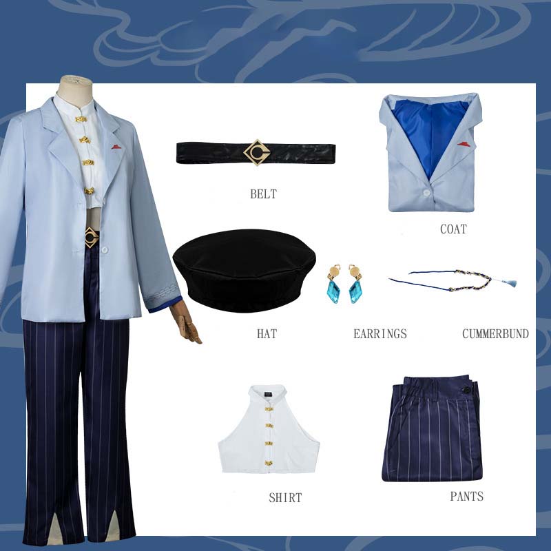   Yelan Cosplay Costume Game Yelan Cosplay Wig Adult Women Uniform Outfit Halloween Carnival Costume Clothes