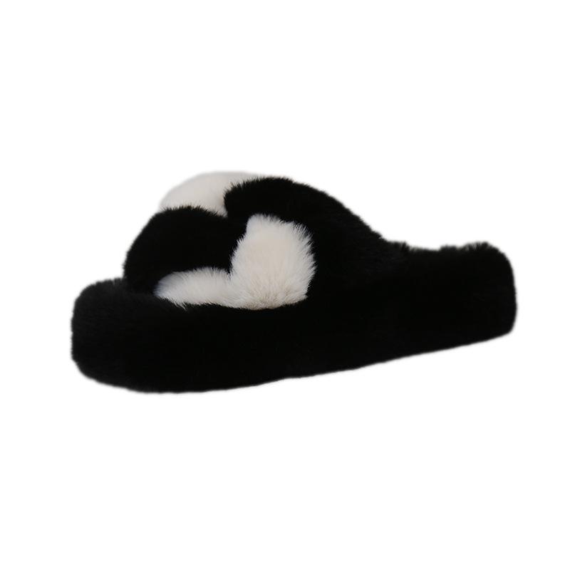 

Large size advanced sense color matching Mao Mao mop 2025 autumn and winter new thick bottom outer wear Internet celebrity home one-word cotton mop 41