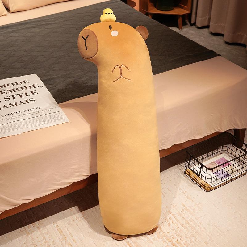 

Non-Toxic Brown Capybara Long Sleeping Pillow Doll Plush Animal Cute Plushie Stuffed Peluche Toy Present 95cm