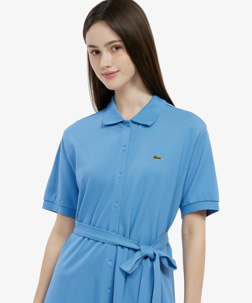 LACOSTE Women'S Fit-And-Flare Short Sleeve Pique Dress Ef211E-56G 776