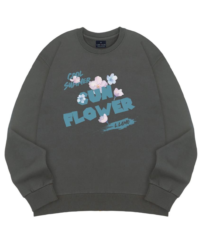 Ellamo Cool Summer Flower Oversized Sweatshirt