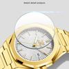 OPK Watch Octagonal Steel Belt Men's Watch Single Calendar Luminous Quartz Watch