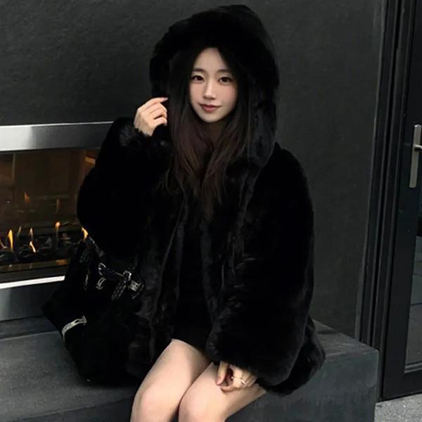 

WTEMPO Однотонные куртки на молнии из искусственного меха Женские Зимние Ветрозащитные Холодостойкие Средней длины Толстые Пушистые Плюшевые Куртки S чёрный