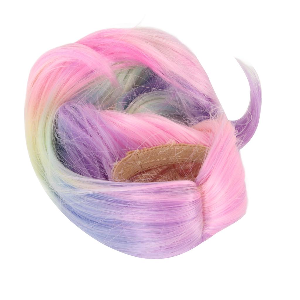 1 6 Ball Jointed Doll Wig Simulation Scalp Soft High Temperature Silk Doll Replacement Hair Wig for 15.5‑17cm Head