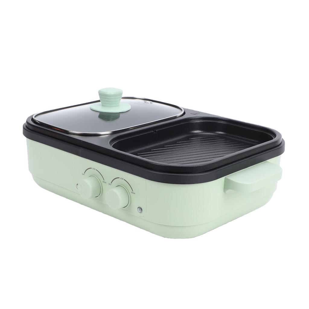 Hot Pot Electric with Grill Non Stick 2 In 1 Electric Pot and Griddle with Independent Dual Temperature Control for