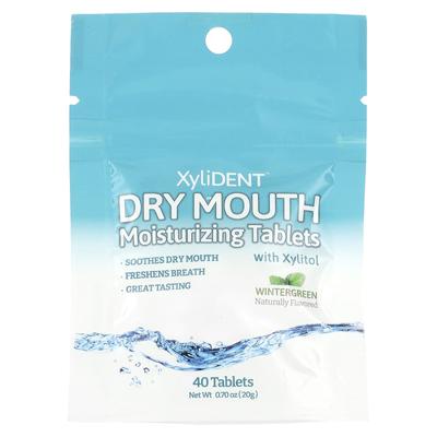 XyliDENT, compresse idratanti per la bocca secca, con xilitolo, Gaultheria, 40 compresse