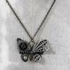 Steampunk Style Butterfly Gears Necklace Retro Alloy Jewelry Adjustable Chain For Bold Fashion Statements