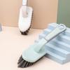 Floor Brush Ergonomic Non-slip Handle Tough Bristles Labor-saving Bathroom Toilet Handled Notch Ground Seam Brush for Hotel