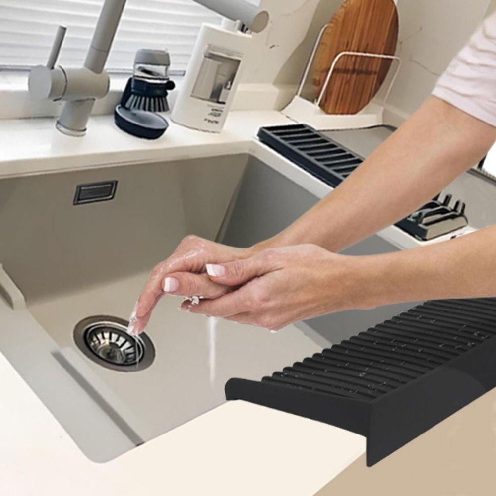 Silicone Kitchen Sink Water Baffle Splash-proof Sink Rim Splash Protector  Washbasin