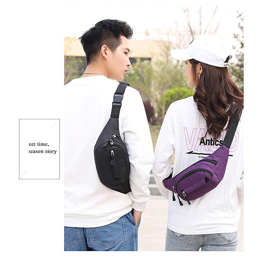 New Fanny Pack, Men's and Women's Oblique Span Chest Bag, Multi-layer Wear-resistant Outdoor Sports Running Fitness Multi-functional Mobile Phone Bag