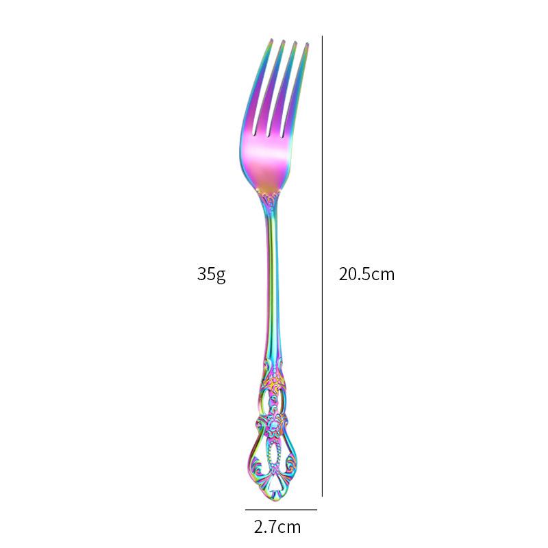 European Style Stainless Steel Steak Knife, Fork, and Spoon Set for Western Restaurant or Household Use