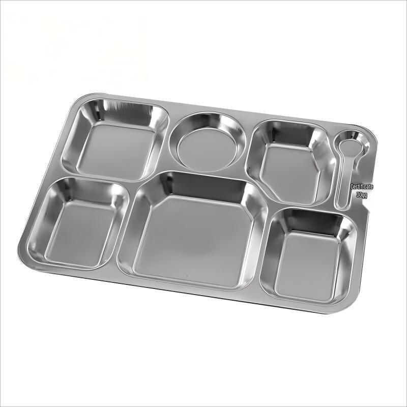 304 Stainless Steel Compartmented Canteen Tray