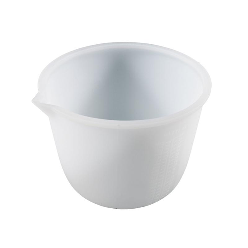 Silicone Measuring Cup Resin Epoxy Graduated Cups Transparent Scale Cups for Resin Art 600/1000ml for Jewelry Lab Use