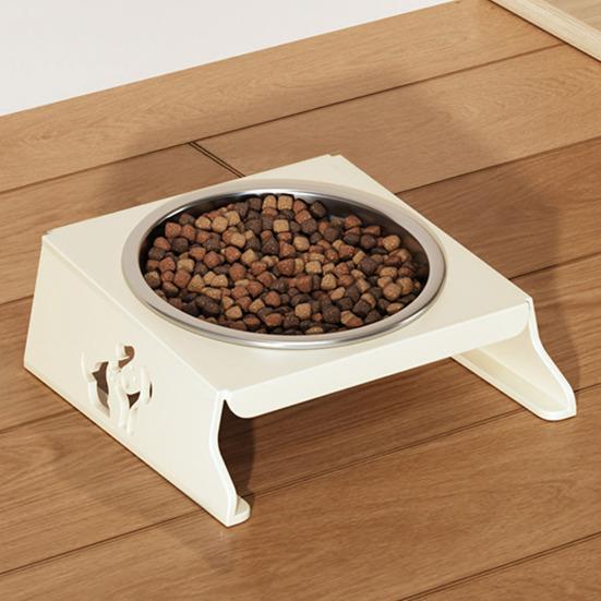 Elevated Dog Feeder Stainless Steel Pet Bowls with Foldable Stand No Spill Raised Pet Feeding Station for Healthy Eating Drinking Posture