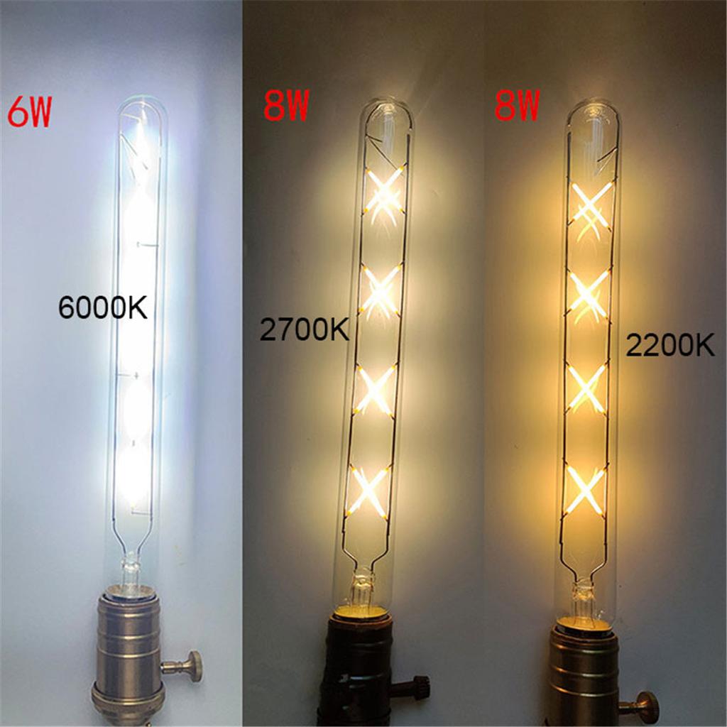 Vintage 2700K  LED Tubular Bulb 5W 6W 8W T300 Long Tube Edison Led Filament Bulb for Replacement Incandescent Decor Lamp
