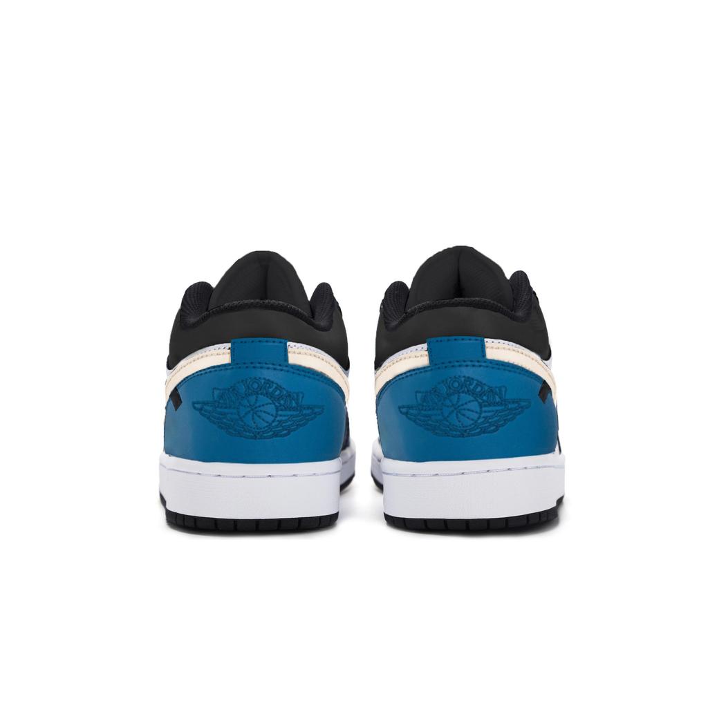 Jordan Air Jordan 1 Low top Vintage Basketball Shoes Men's White Blue Black 553558-040(Team1920-)
