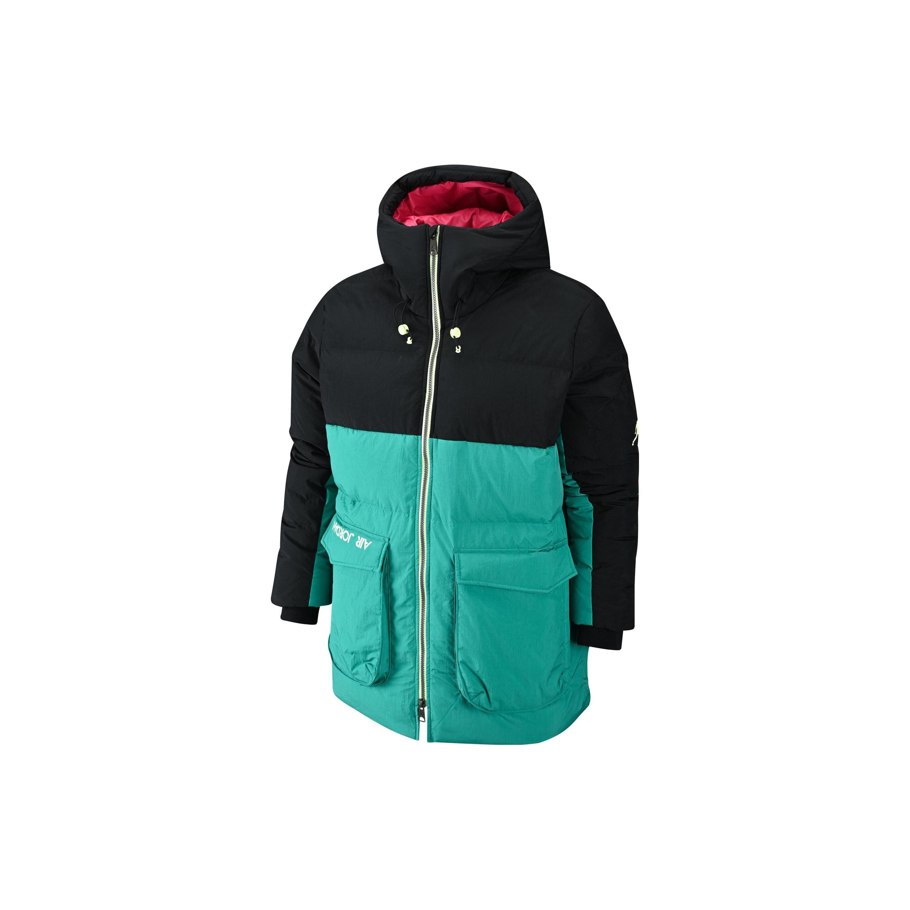Air Jordan padded puffer jacket Black green Men s DZ4552-011 S