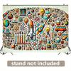 One polyester background banner with a scientific and creative theme suitable for home office and outdoor decoration