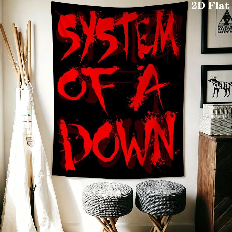 system of a down Wall Tapestry Aesthetic Wall Hanging Printed Fabric Blanket Decorative Tapestries for Bedroom Living Room Home Decor