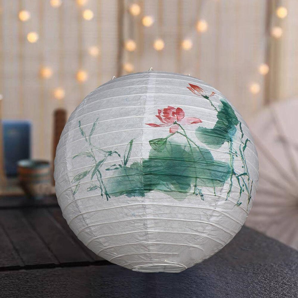 Traditional Festival Antique Lantern Luminous Round Paper Lantern  Lantern Festival