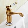 New Home Supplies Faucet Retro Bronze Finish Brass Basin Sink Pure Copper Faucet Hot Cold Water Handle Faucet Bathroom Accessory
