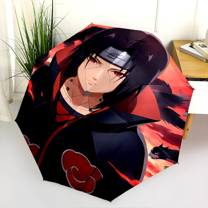 Itachi Uchiha Pattern, Automatic Folding Umbrella, Portable and Foldable Design, 8 Ribs, a Christmas or Birthday Gift.