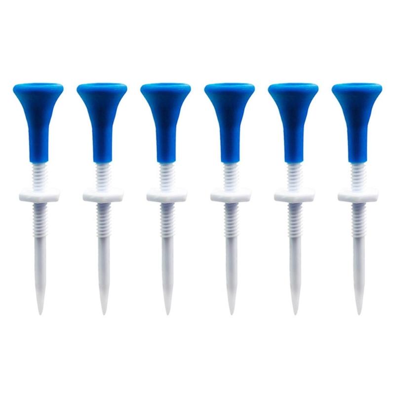 

6pcs Plastic Golf Tees Step Down Golf Ball Holder Adjustable Height Golf Training Ball Tees Lightweight Practice Tool 1