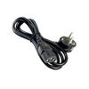European 3-Pin AC Power Cord with Figure-8 Connector for Computers, Printers, and Beauty Devices