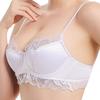 Sexy Unterwäsche Damen Französisch dünn Satin Spitze BH große Brust klein Anti-Hänge große Größe Unterwäsche BH