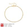 eManco 10PCS Wholesale Simple Female Dainty Chain Bracelet Jewelry Layered Beads Chain Bracelet For Women Stainless Steel Chain