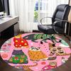 1pc Cats PrintChair Carpet for Office, Indoor Non-Slip Washable Polyester Fiber Carpet, Mat For Office, Machine Washable