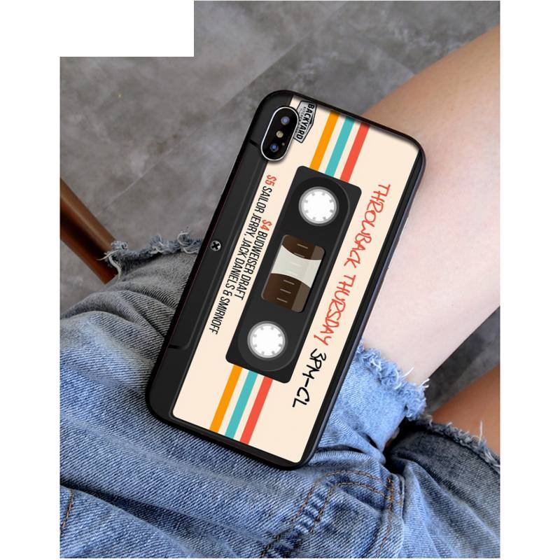 Mixtape Vintage Magnetic Tape Cassette Audio Tape Phone Case for Iphone 11 12 13 Pro Max X XS MAX 6 6s 7 8 Plus 5 5S 5SE XR SE2020