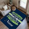 Seahawks Football Team Spirit Customize Text Floor Rug Office Rug Suitable for Hallway Balcony Dining Room Outdoor Anti-slip Rug Decorate Offices