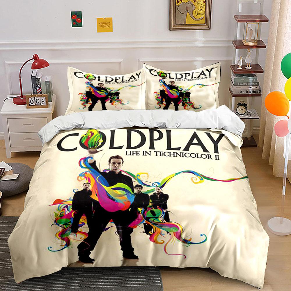 Coldplay Bedding Set Bedding Duvet Cover Set Duvet Cover Pillowcases  (1*Duvet Cover 2*Pillowcases, without duvet insert)