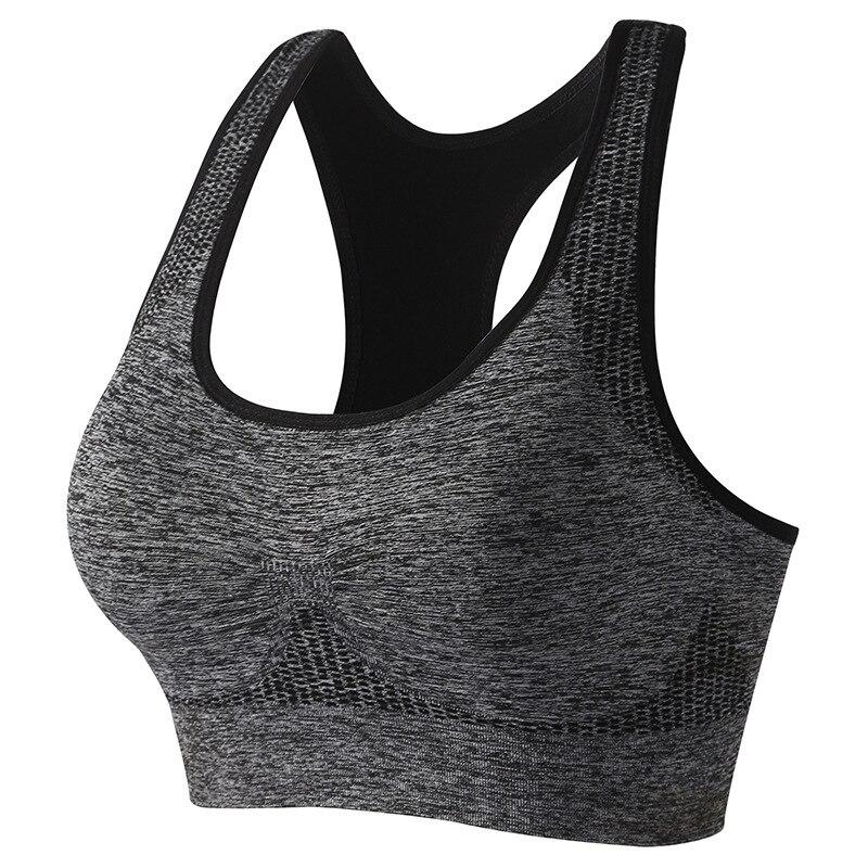 Dames treningssports-BH Fitness Ryggløs Polstret BH Yoga Crop Tanktopp