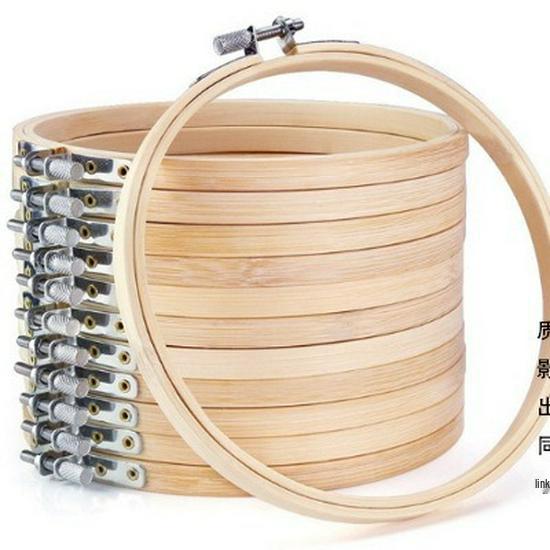 Bamboo Embroidery Hoop for Cross-Stitch and DIY Crafting