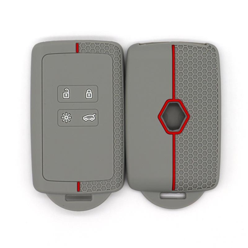

Силиконовый чехол для ключа Renault с 4 кнопками для Megane, Koleos и Fluence - Сотовая текстура Bulk Pack