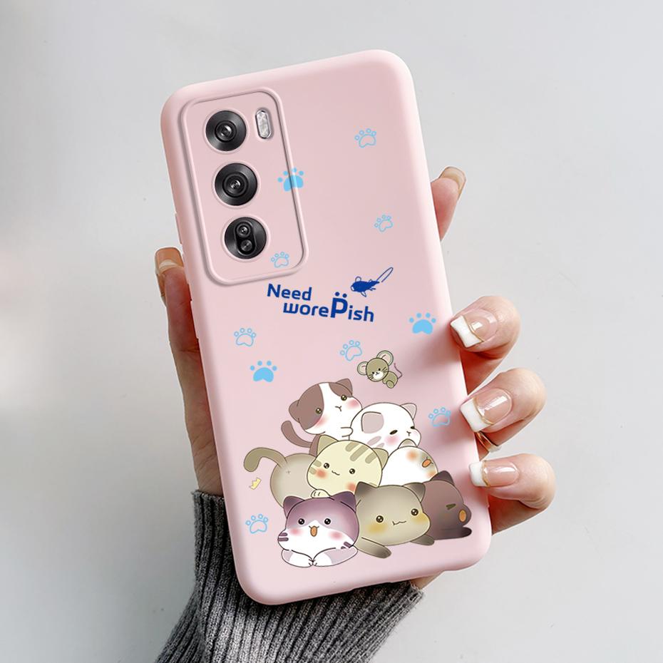 For OPPO Reno 12 Pro Case Cute Bear Cartoon Frog Back Cover Matte Silicone Soft Phone Case For OPPO Reno 12 Reno12 Pro 5G Fundas