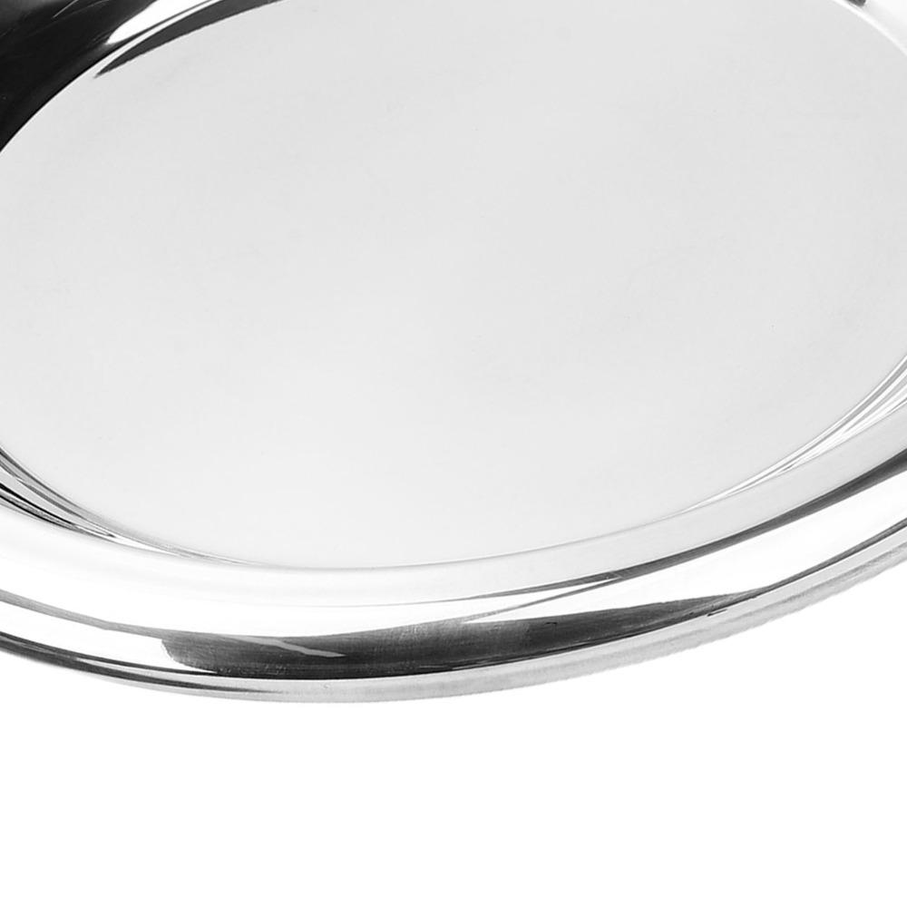 Rustless Steel Serving Tray Raised Anti Spill Display Plate Elegant Food Platter For Desserts