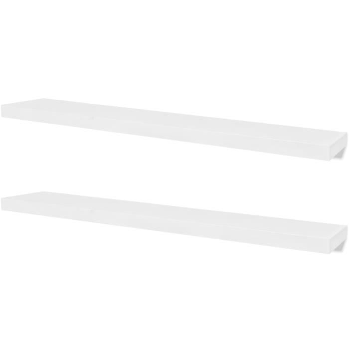 VidaXL Étagères murales 4 pcs Blanc 120 cm