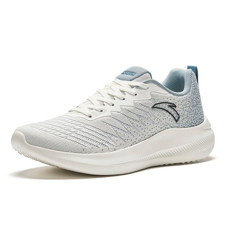 New Anta Anti Slip And Wear Resistant Lightweight Low Top Running Shoes Men's White Blue 912335505-4