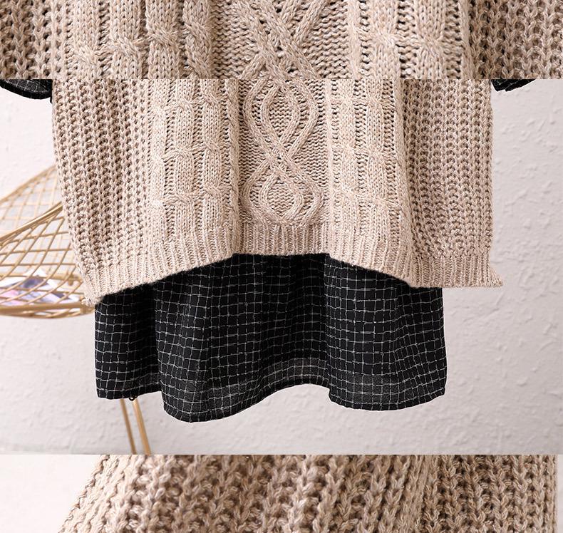 Women's V-Neck Sweater Vest & Knitted Top Set - Mid-Length, Thickened, Korean Style, Sleeveless for Autumn/Winter 2024