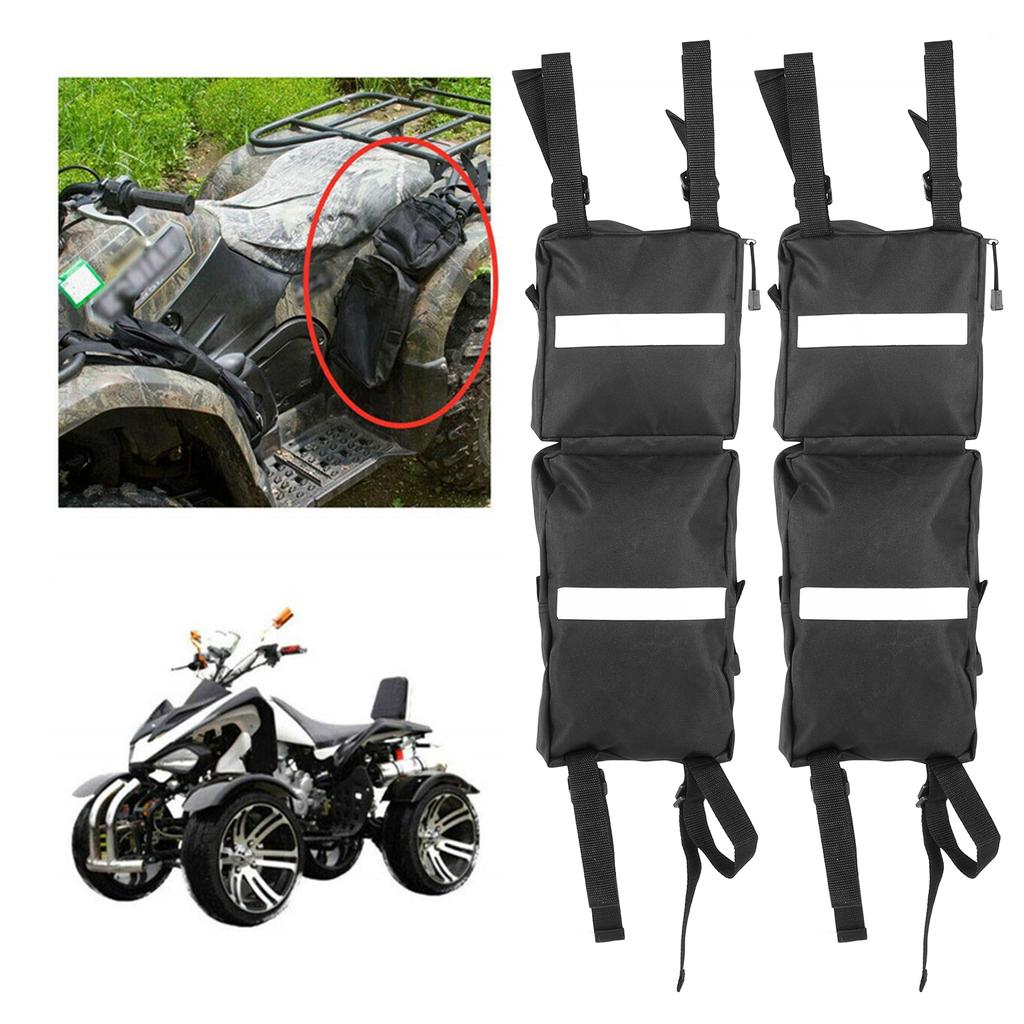 2pcs ATV Saddle Bag MultiFunction Outdoors Rear Pack Luggage Storage Tool Snowmobile
