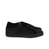 Off-White Calfskin Round Toe Flat Low-Top Sneakers Men sneakers Black OMIA009F161760191000