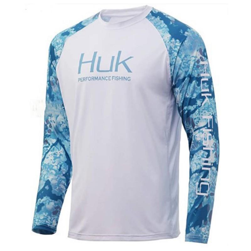 Mens Quick-Dry UV Protection Fishing Shirt Long Sleeve Bamboo Fiber Outdoor Performance Top Fall Angling
