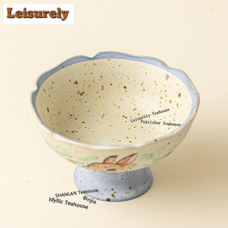50ML Caramel Glaze Flower-picking High-feet Teacup Retro Tea Bowl Mug Tea-tasting Meditation Cup Jianzhan Master Cups Tableware