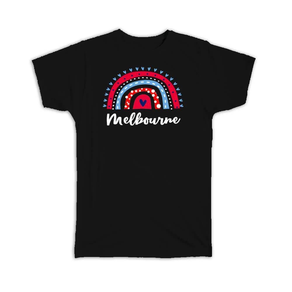 Gift T-Shirt : Melbourne Australia Australian Aussie Rainbow S