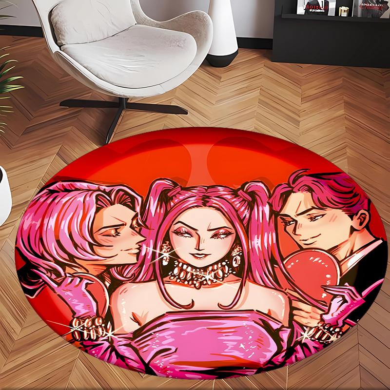 Miromabby (5) Round Office Rug Decorative Floor Rug for Office Bedroom Living Room and Home Space