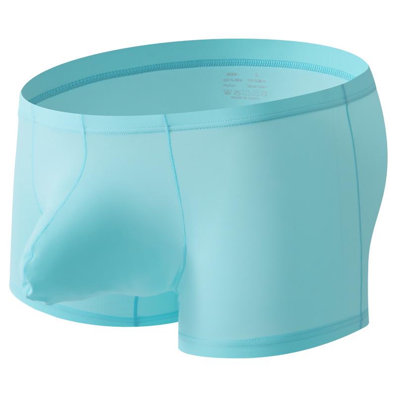 

Мужские боксеры-брифы с низкой посадкой из ледяного шелка, высокой эластичностью и однослойным мешочком. XXL