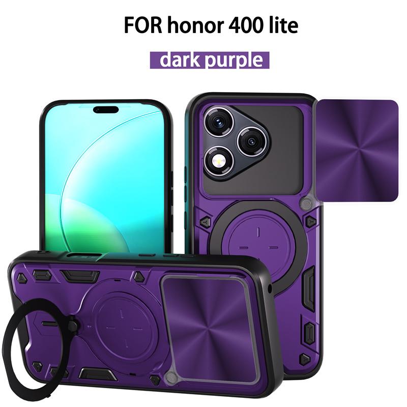 For Honor400Lite 5G Case Slide Lens Camera Shockproof Armor Phone Case For Honor 400 Lite Honer 400Lite Light Ring Holder Cover